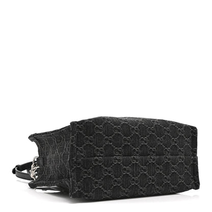 Gucci Denim Ophidia GG Monogram Tote Medium Black Grey 5 of 12