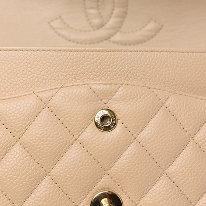 Chanel Caviar Quilted Medium Double Flap Beige 11 of 11