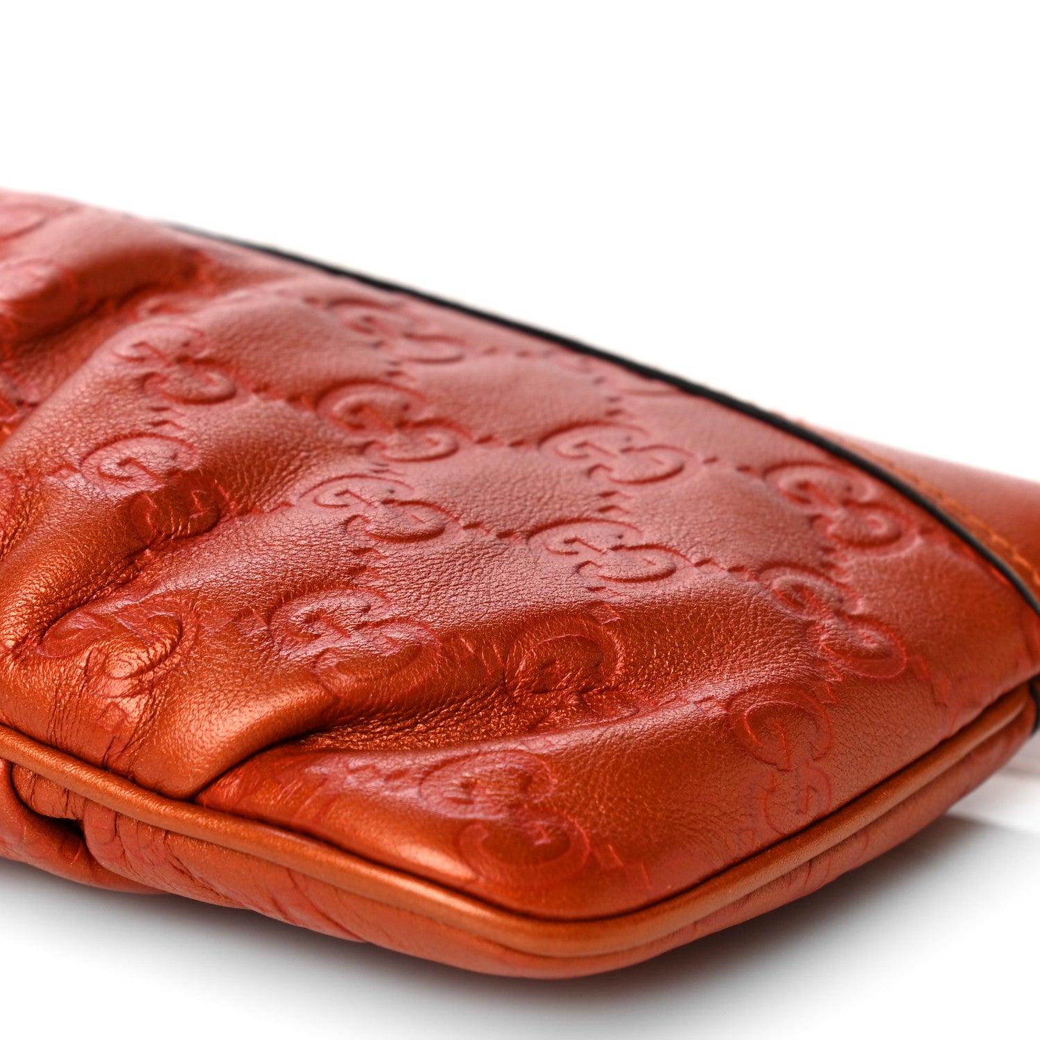 Gucci Guccissima Heart Wristlet Orange 10 of 16