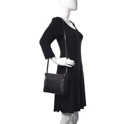 Celine Lambskin Large Trio Crossbody Bag Black 2 of 12