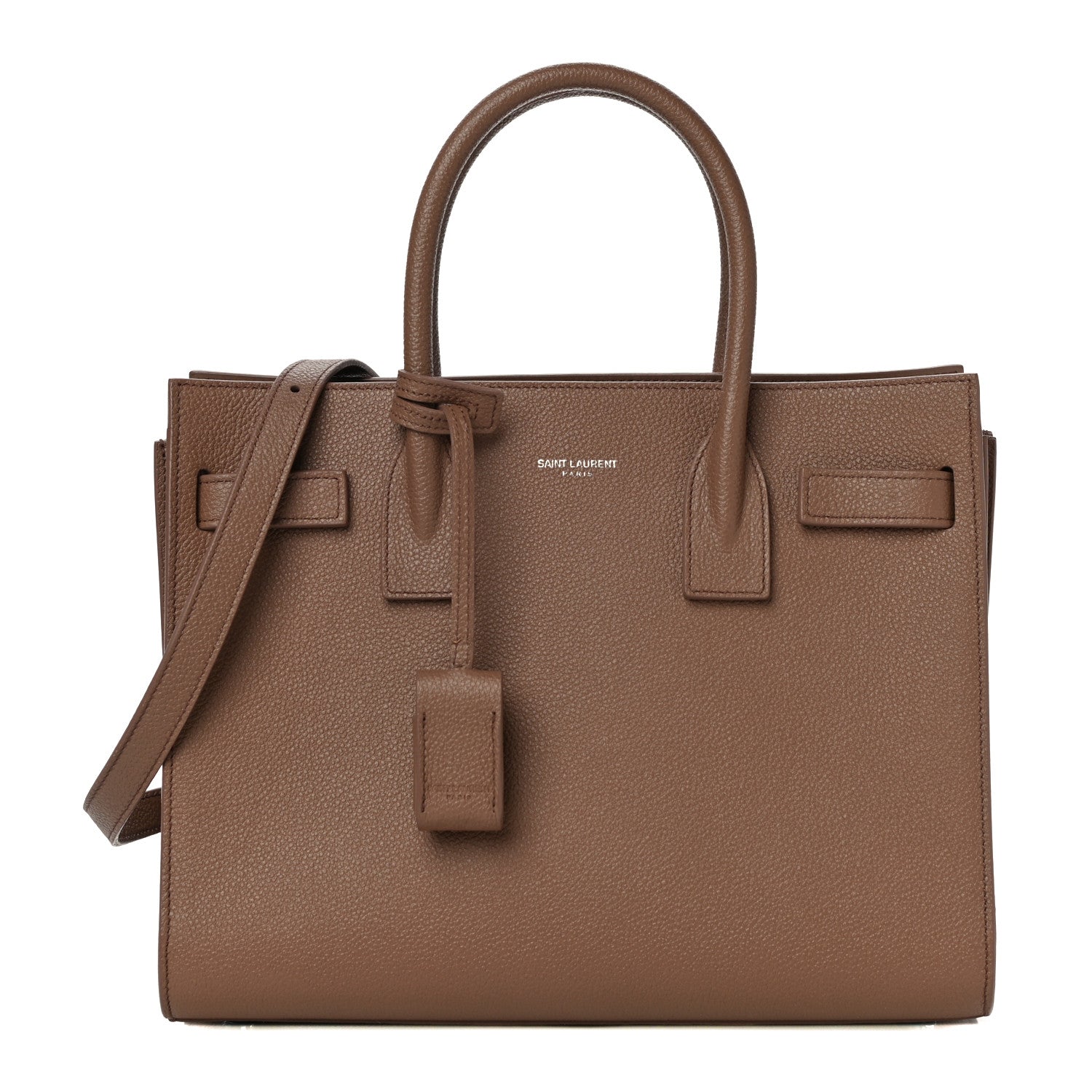 Saint Laurent Grained Calfskin Baby Sac De Jour Taupe 3 of 12