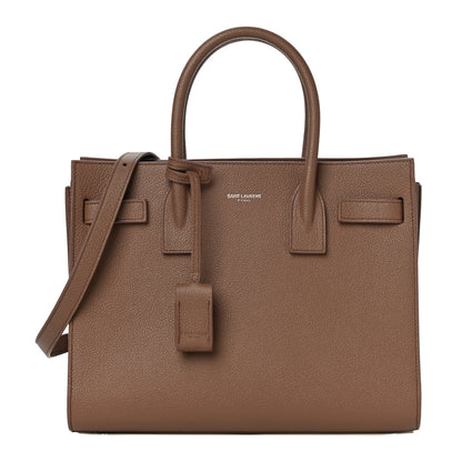 Saint Laurent Grained Calfskin Baby Sac De Jour Taupe 3 of 12