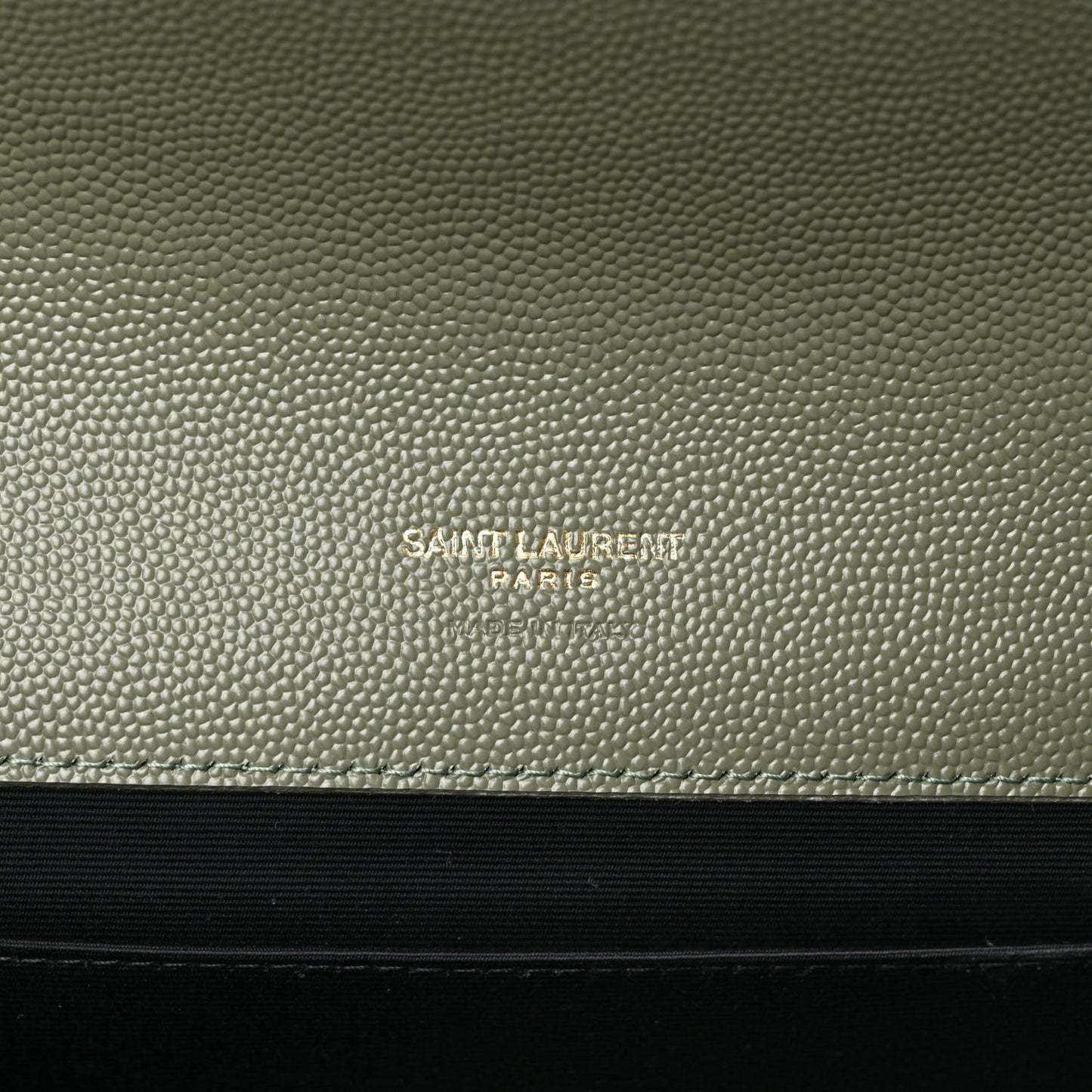Grain De Poudre Matelasse Chevron Monogram Envelope Clutch Light Sage