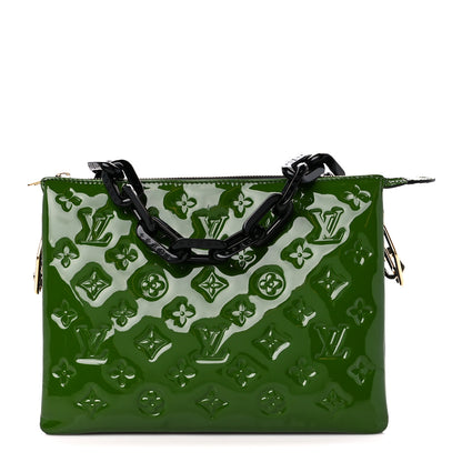 Louis Vuitton Patent Embossed Monogram Coussin PM Green Black 1 of 11