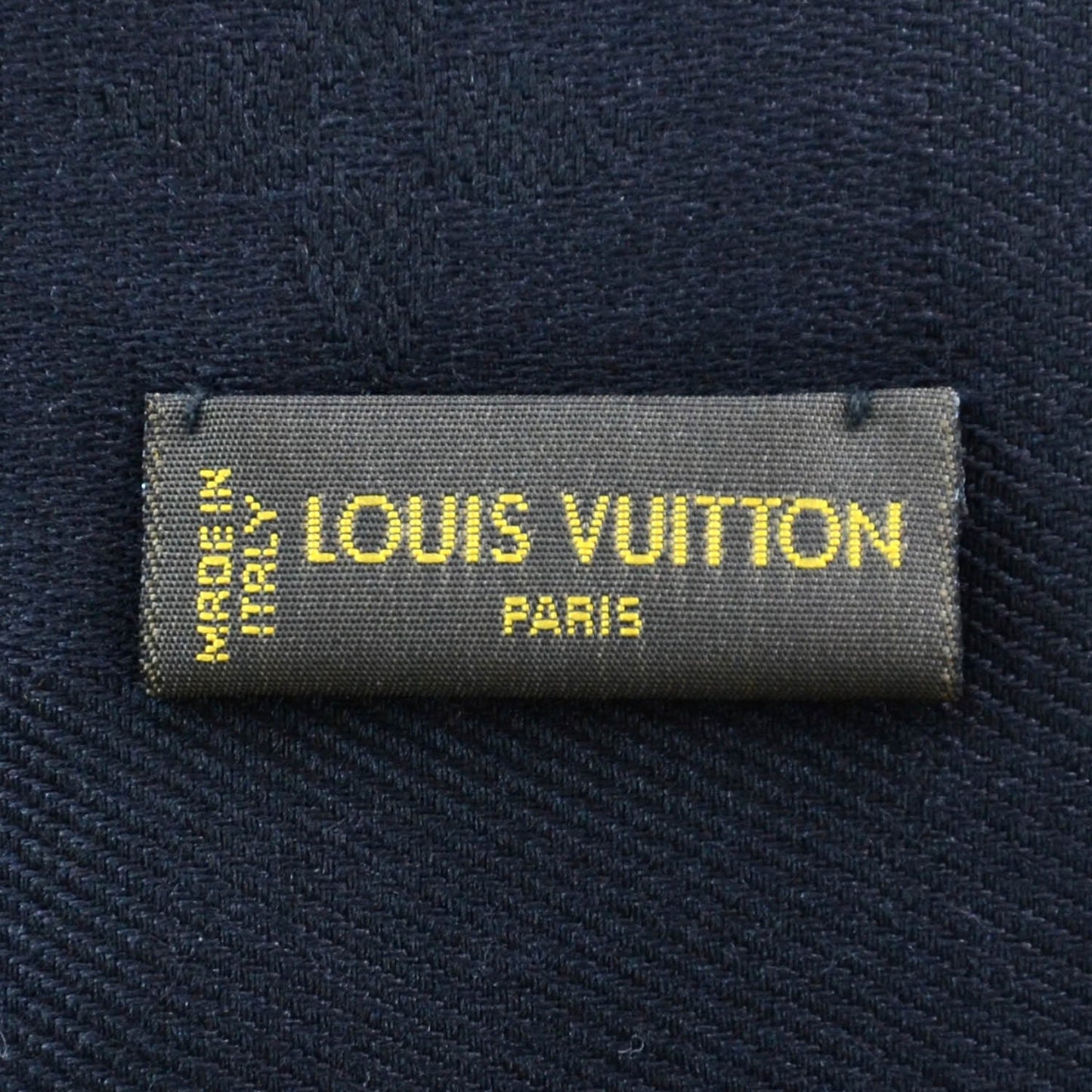 Silk Wool Monogram Shawl Black