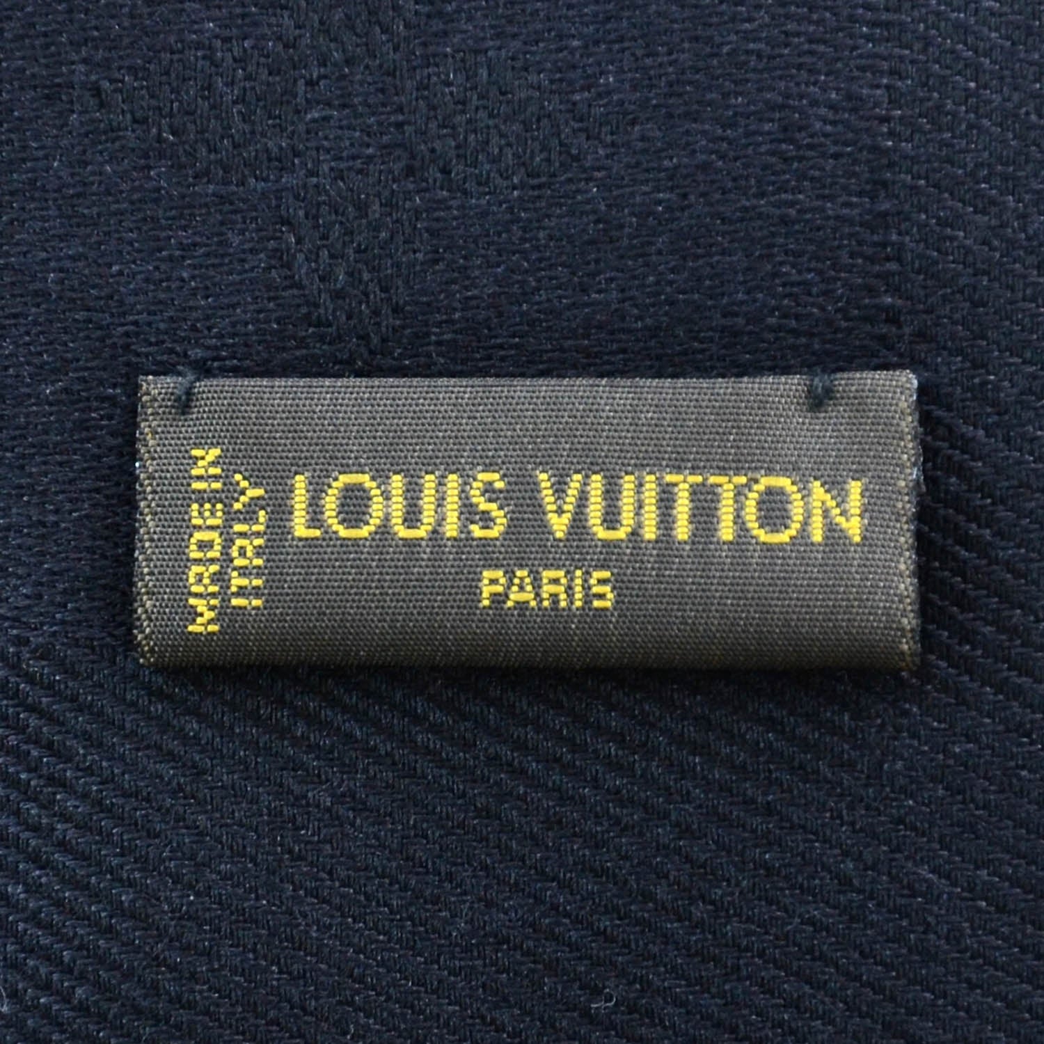 Louis Vuitton Silk Wool Monogram Shawl Black 4 of 5