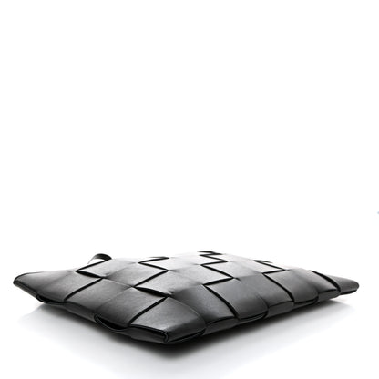 Bottega Veneta Nappa Maxi Intrecciato Medium Cassette Flat Zip Pouch Black 4 of 7