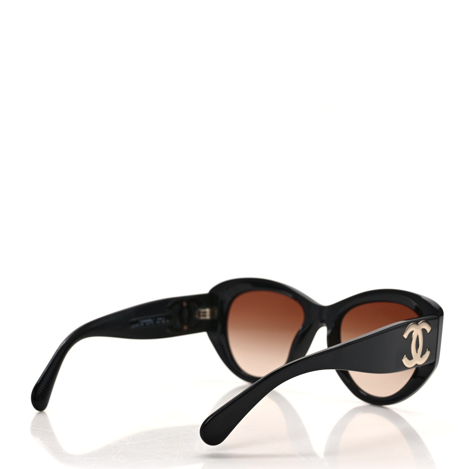 Chanel Acetate Butterfly Large CC Sunglasses 5492 Black 4 of 6