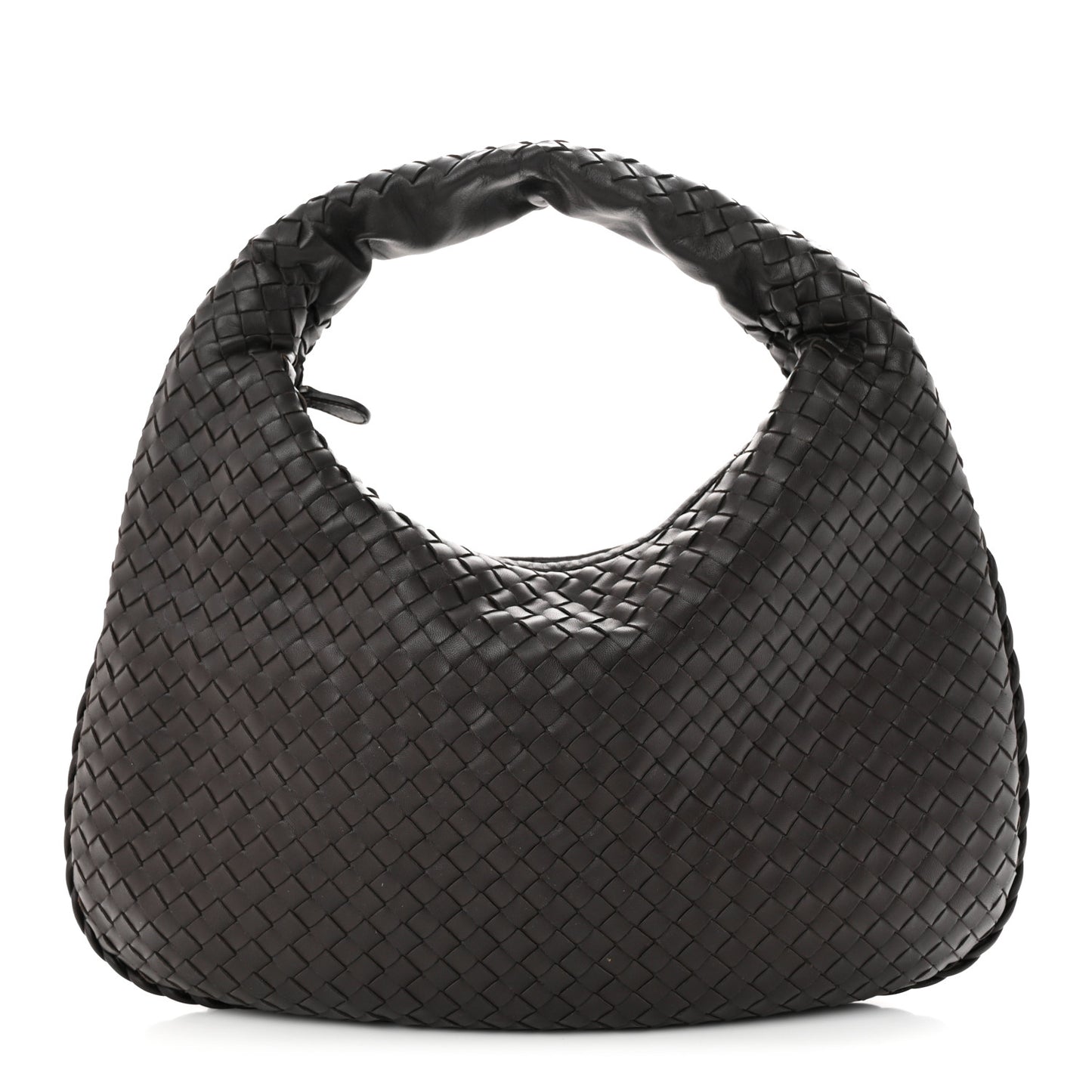 Nappa Intrecciato Medium Veneta Hobo Ebano