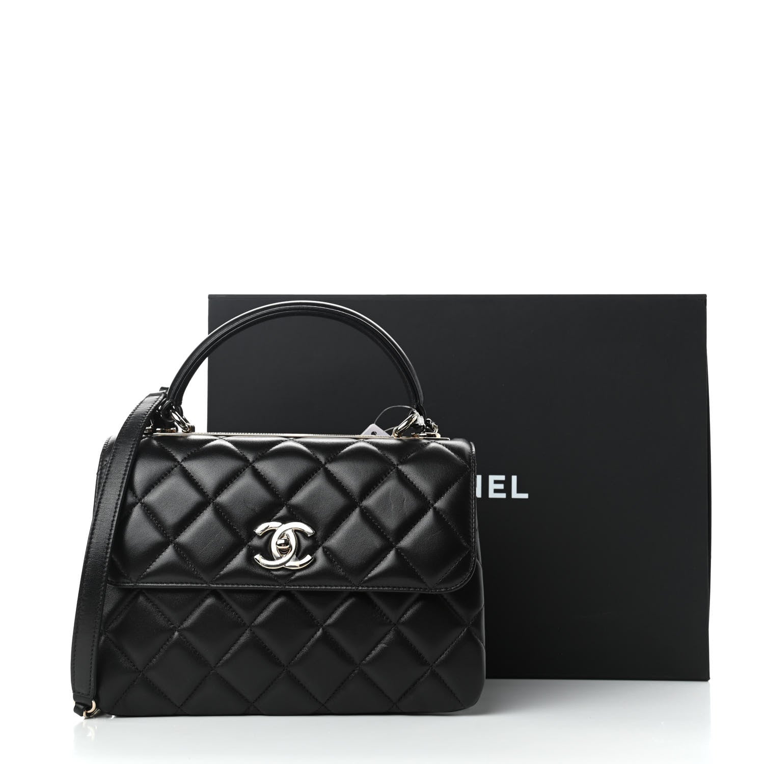 Chanel Lambskin Quilted Small Trendy CC Dual Handle Flap Bag Black 11 of 11