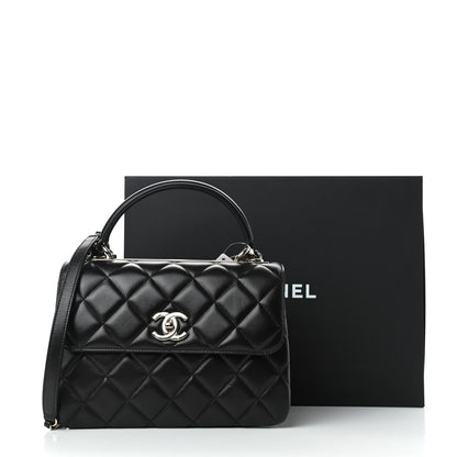 Chanel Lambskin Quilted Small Trendy CC Dual Handle Flap Bag Black 11 of 11