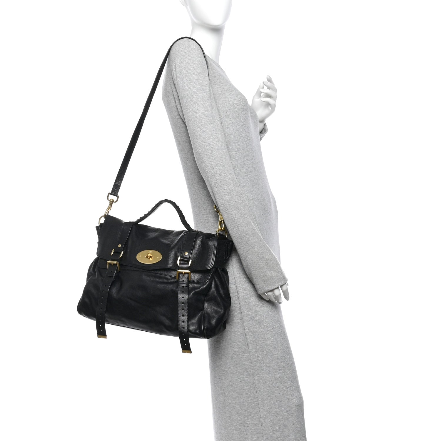 Mulberry Soft Buffalo Oversized Alexa Black 2 of 9