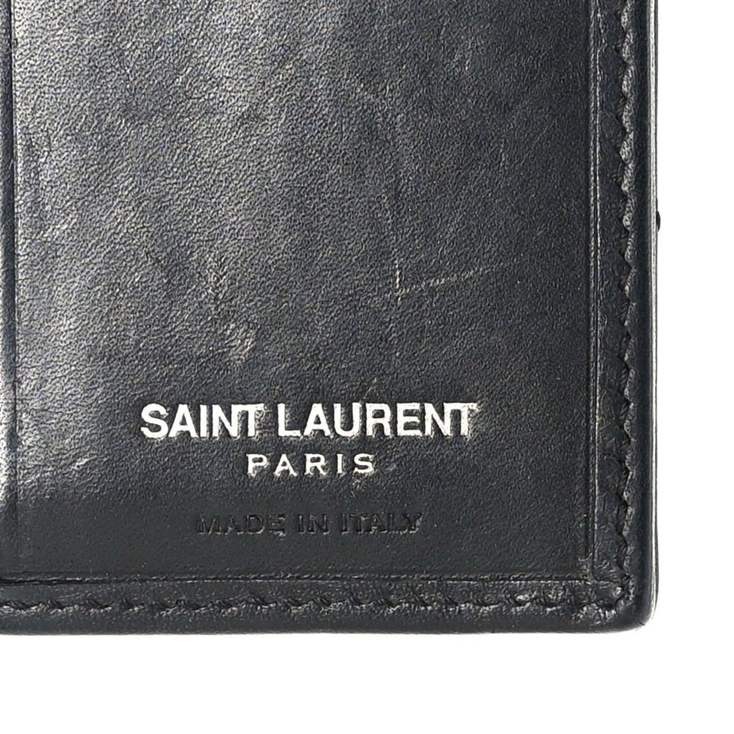 Lambskin Matelasse Chevron Small Monogram Wallet Black