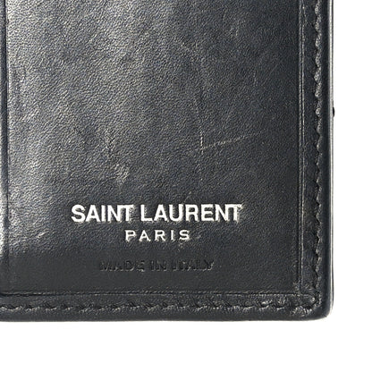 Saint Laurent Lambskin Matelasse Chevron Small Monogram Wallet Black 7 of 7