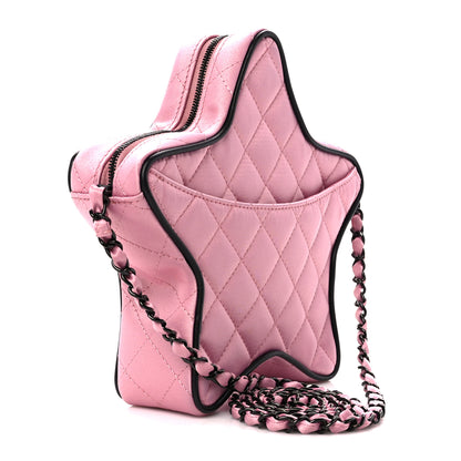 Chanel Satin Quilted Walk Of Fame Star Bag Pink 2 of 10