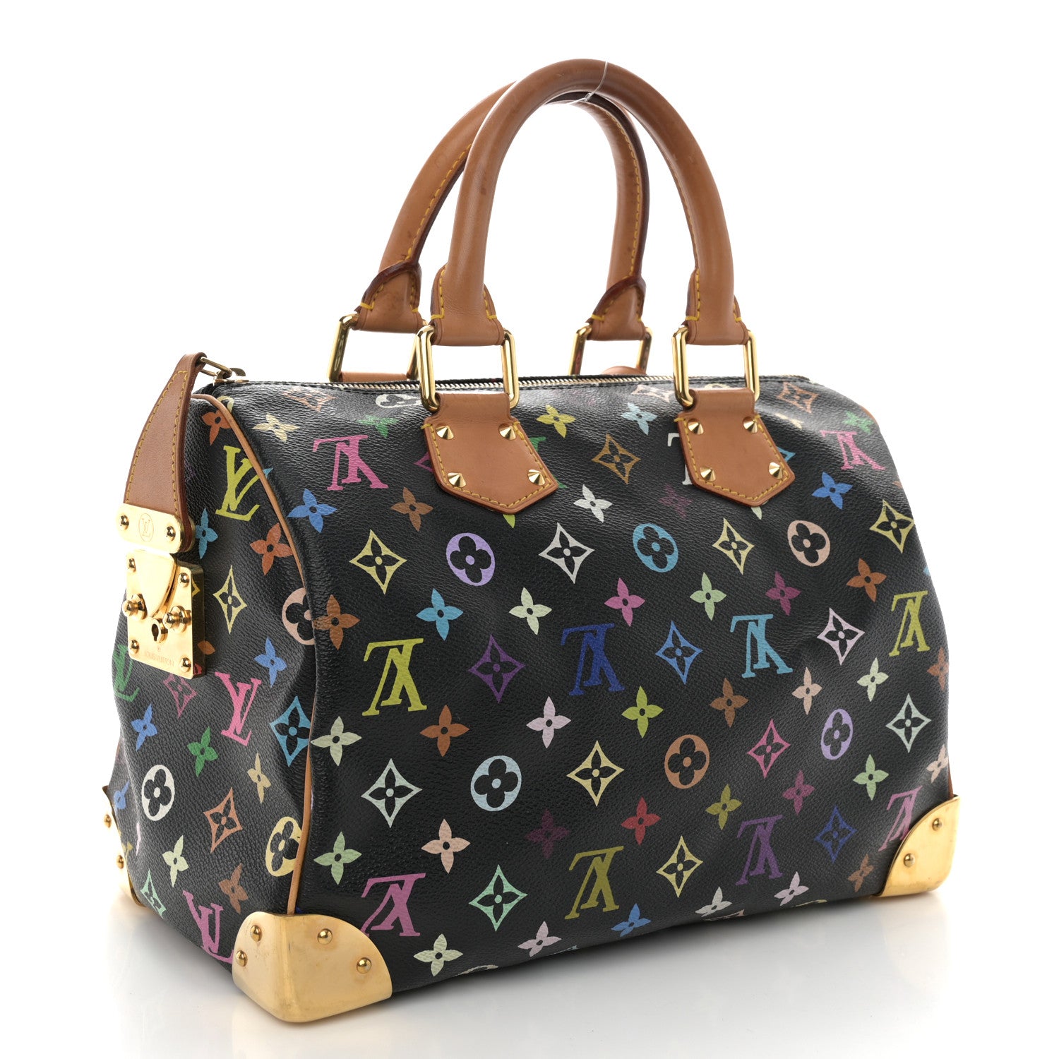Louis Vuitton Monogram Multicolor Speedy 30 Black 3 of 10