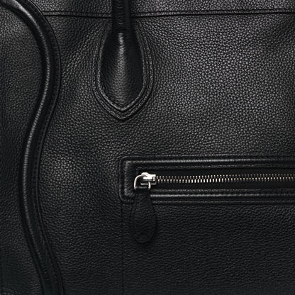 Celine Drummed Calfskin Shoulder Luggage Black 7 of 16
