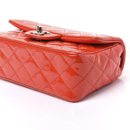 Chanel Patent Calfskin Quilted Mini Rectangular Flap Red 6 of 10