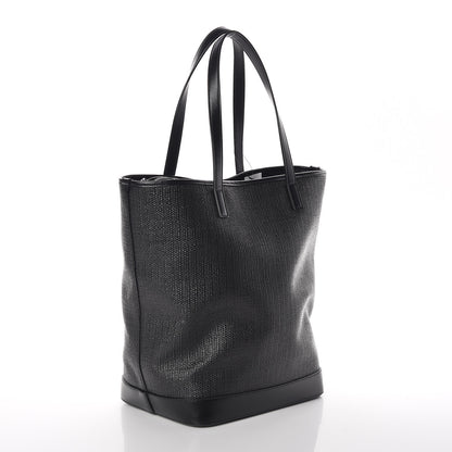 Saint Laurent Linen Canvas Teddy Shopping Bag Black 4 of 10
