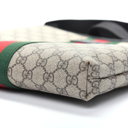 Gucci GG Supreme Monogram Web Messenger Bag Black 7 of 16