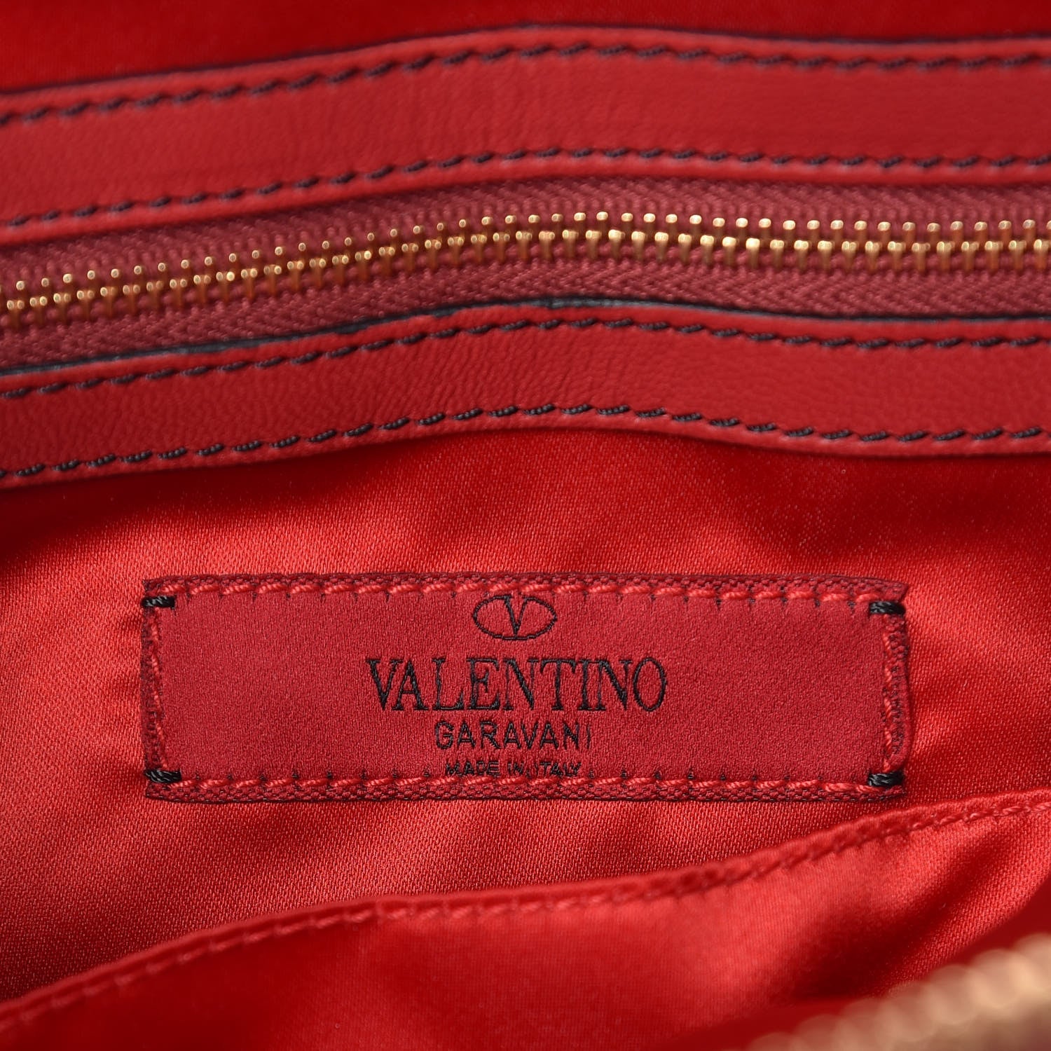 Valentino Garavani Lambskin Pleated Tote Red 6 of 8
