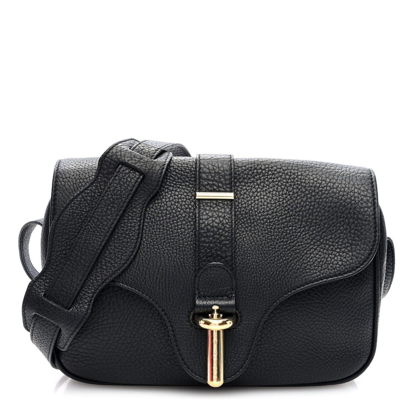 Grained Calfskin S Tube Black