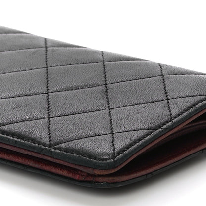 Chanel Lambskin Quilted Yen Wallet Black 10 of 14