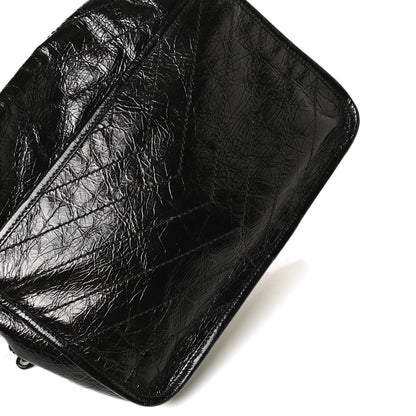 Saint Laurent Crinkled Calfskin Matelasse Monogram Medium Niki Chain Satchel Black 9 of 18