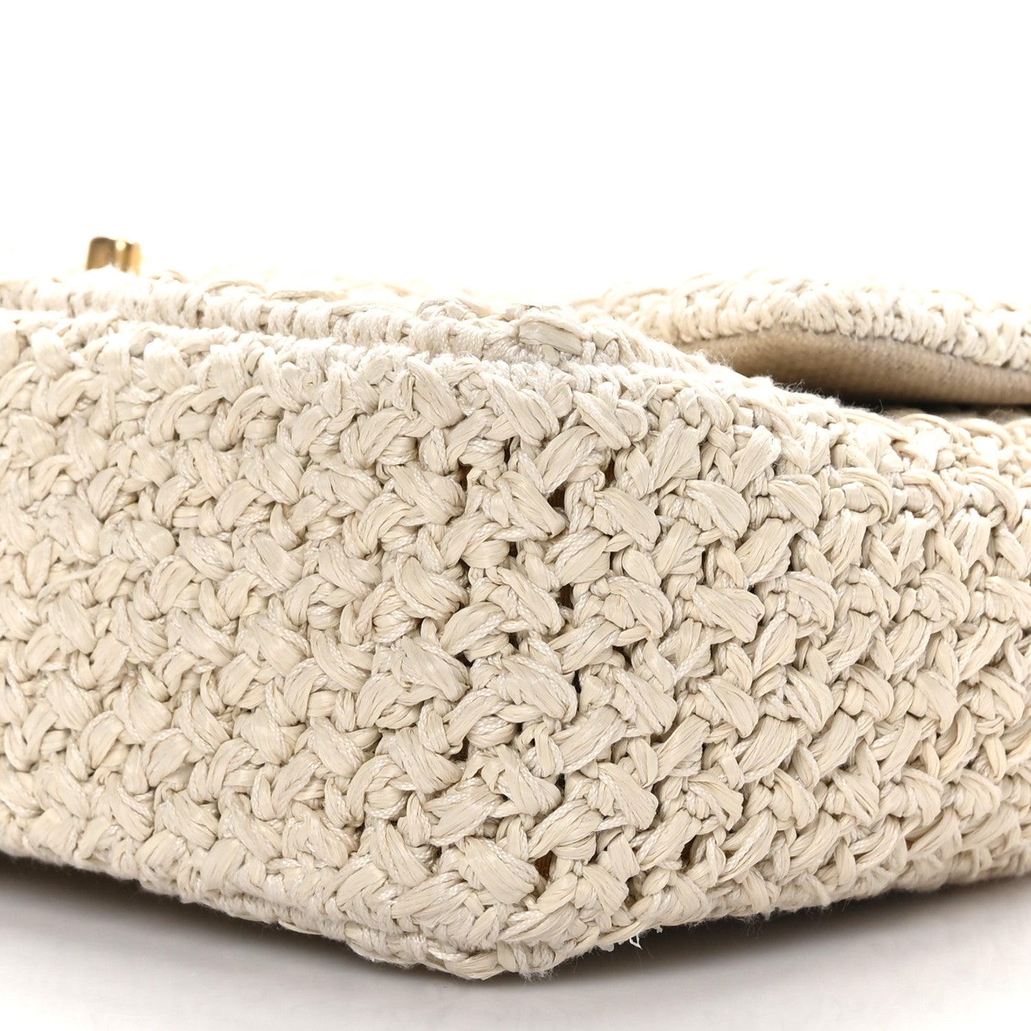 Chanel Raffia Crochet Medium Single Flap Bag Beige 10 of 10