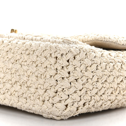 Chanel Raffia Crochet Medium Single Flap Bag Beige 10 of 10