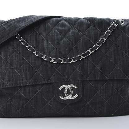 Chanel Denim Quilted Stretch Spirit Messenger Bag 8 of 10