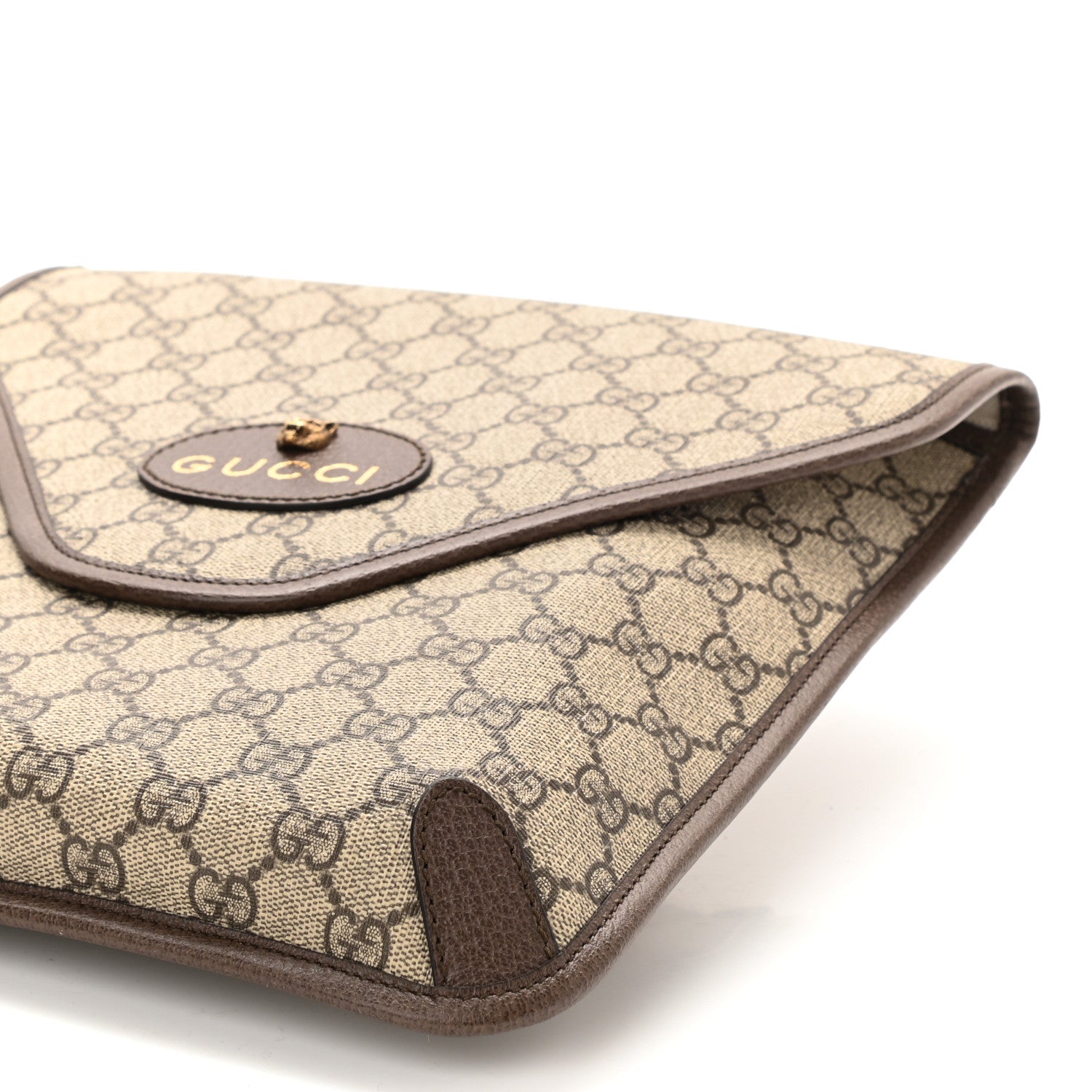 Gucci GG Supreme Monogram Web Medium Neo Vintage Flap Messenger Bag Beige New Acero 8 of 8