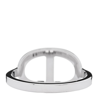 Hermes 18K White Gold Diamond MM Chaine d'Ancre Contour Ring 52 6 4 of 6