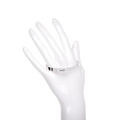 Hermes 18K White Gold Diamond PM Kelly Pave Bracelet SH 2 of 5