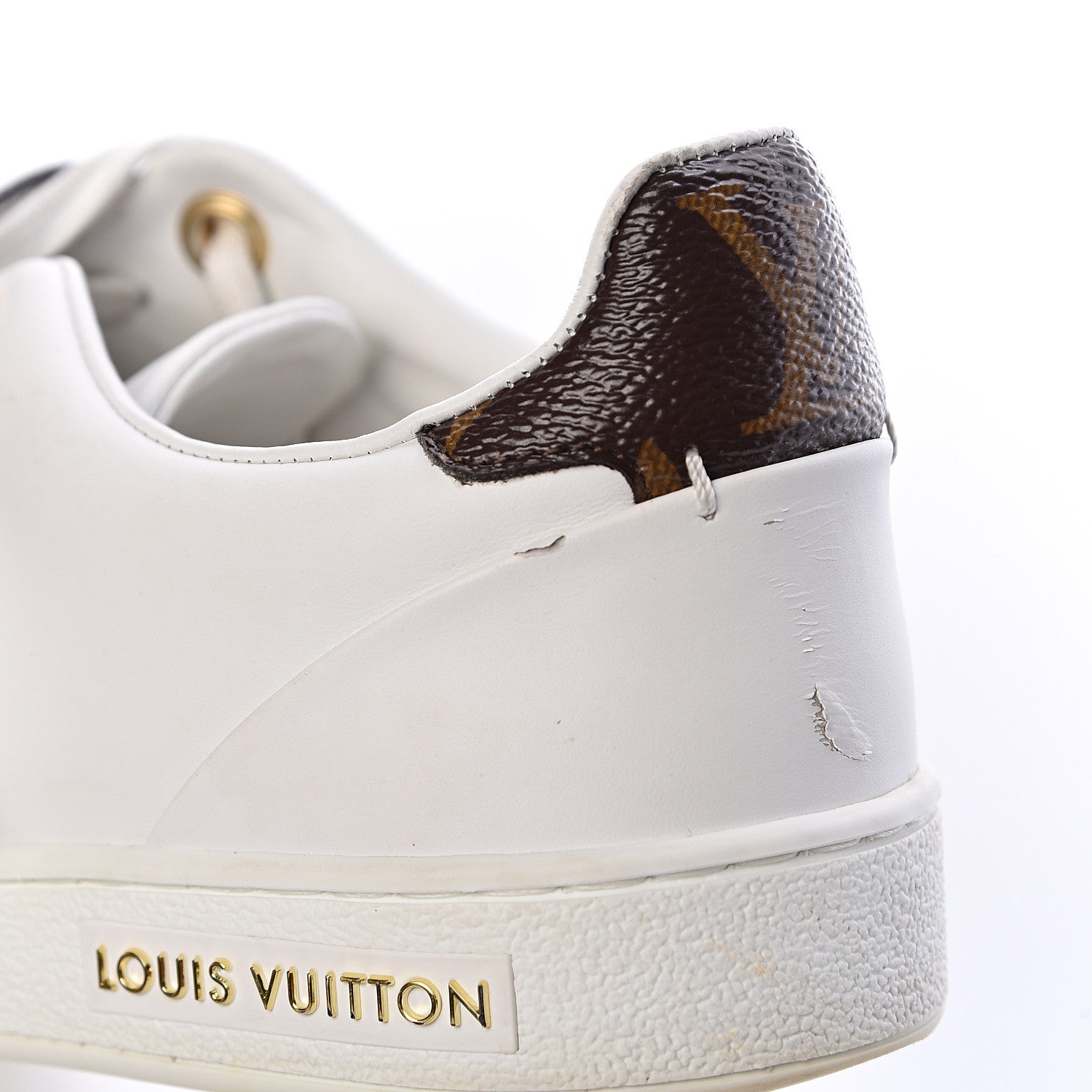 Louis Vuitton Calfskin Monogram Frontrow Sneakers 35 White 12 of 13