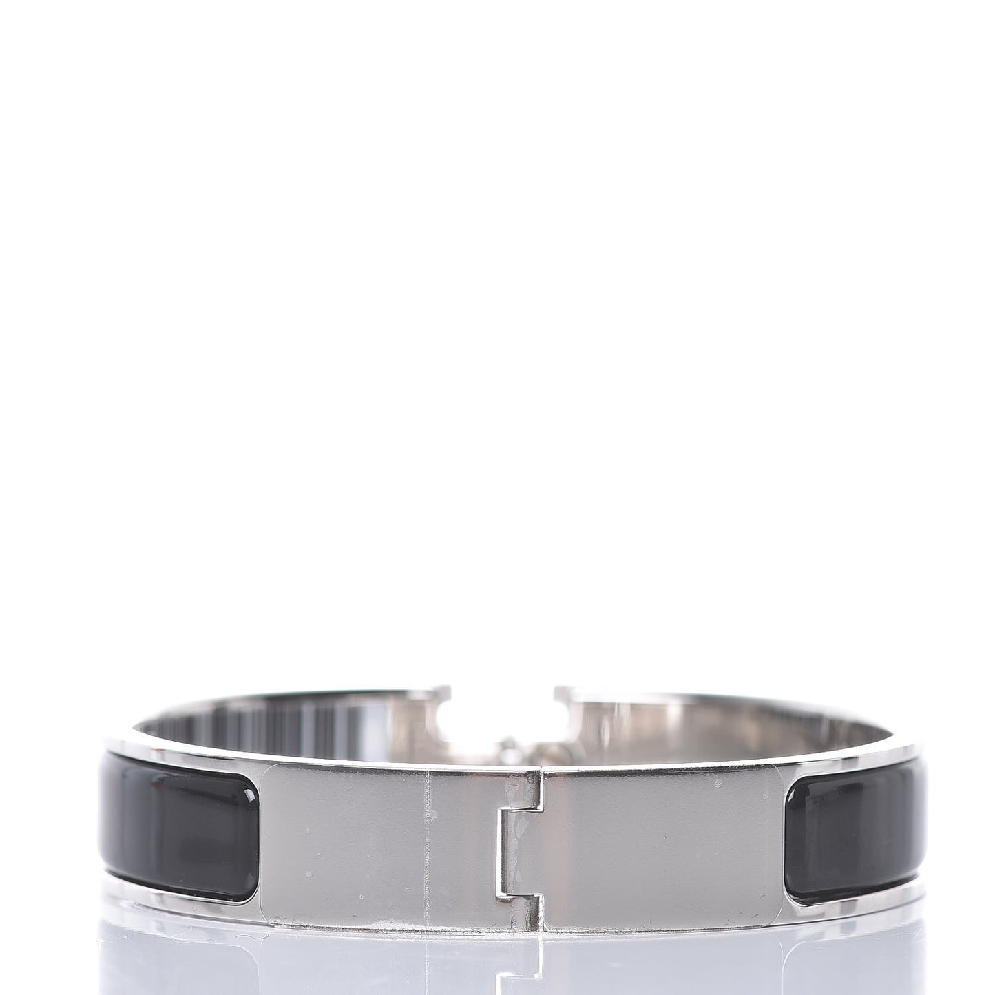 Enamel Narrow Clic Clac H Bracelet PM Black