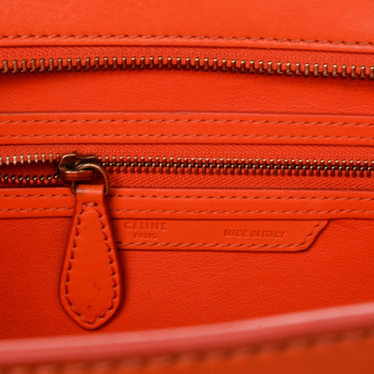 Celine Smooth Calfskin Mini Luggage Bright Orange 8 of 16