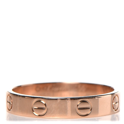 Cartier 18K Pink Gold 3.5mm LOVE Wedding Band Ring 56 7.5 1 of 4