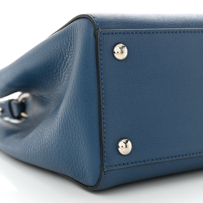 Fendi Vitello Elite Petite 2Jours Tote Blue Cobalto 8 of 9