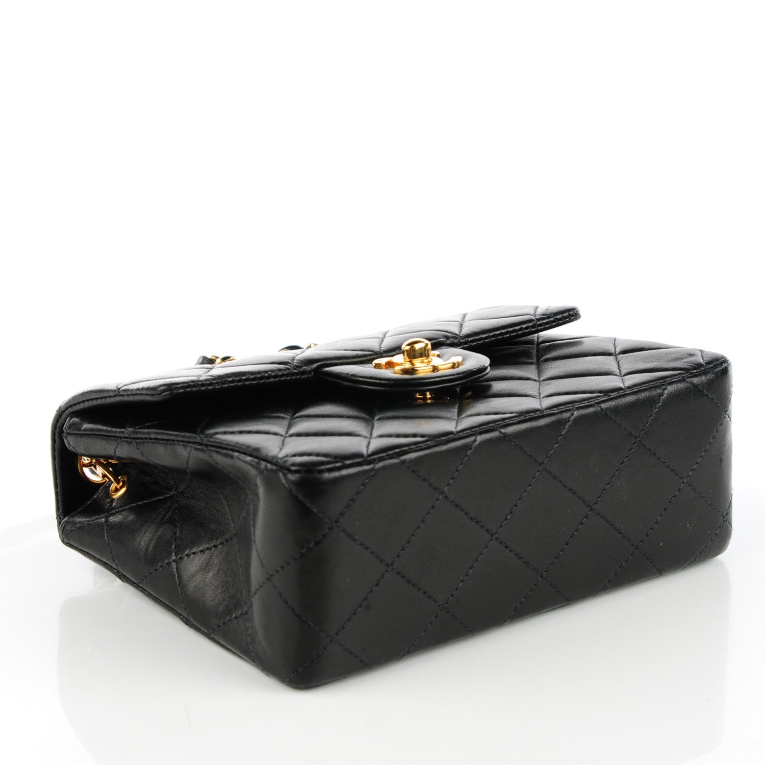 Chanel Lambskin Quilted Mini Square Flap Black 4 of 8