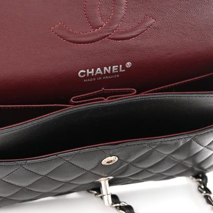 Chanel Lambskin Quilted Medium Double Flap Black 8 of 19