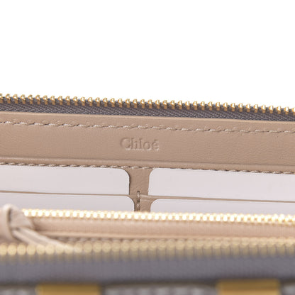Chloe Calfskin Marcie Long Zip Around Wallet Cashmere Grey 8 of 9