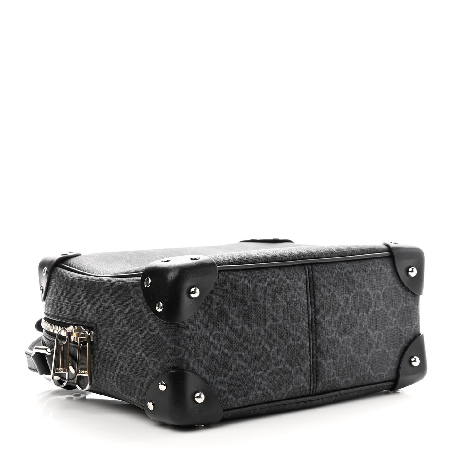 GG Supreme Monogram Selleria Calfskin Square Messenger Bag Black