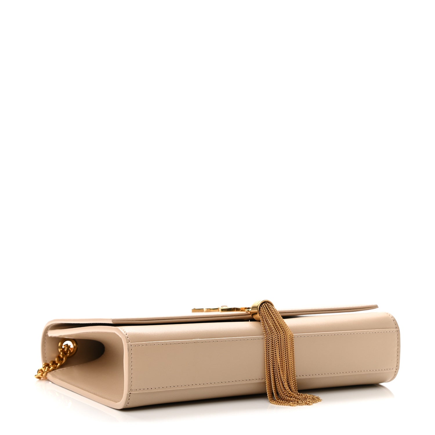 Saint Laurent Smooth Calfskin Medium Classic Monogram Kate Tassel Satchel Nude Powder 4 of 16
