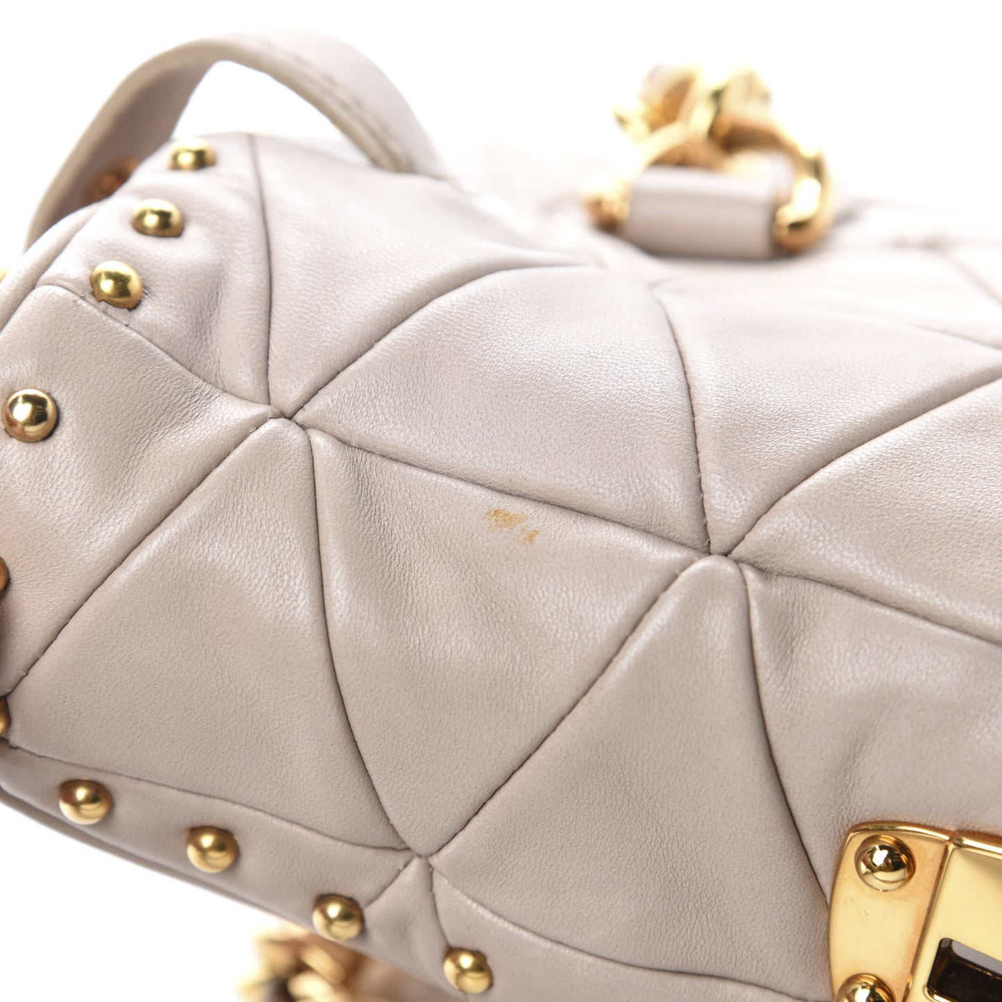 Nappa Quilted Studded Shoulder Bag Calce