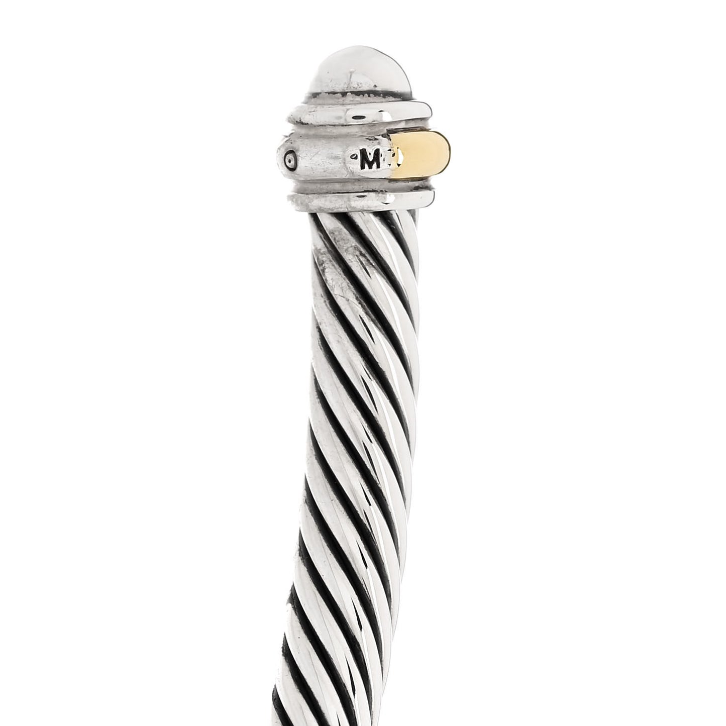 Sterling Silver 18K Yellow Gold 4mm Cable Classics Bracelet