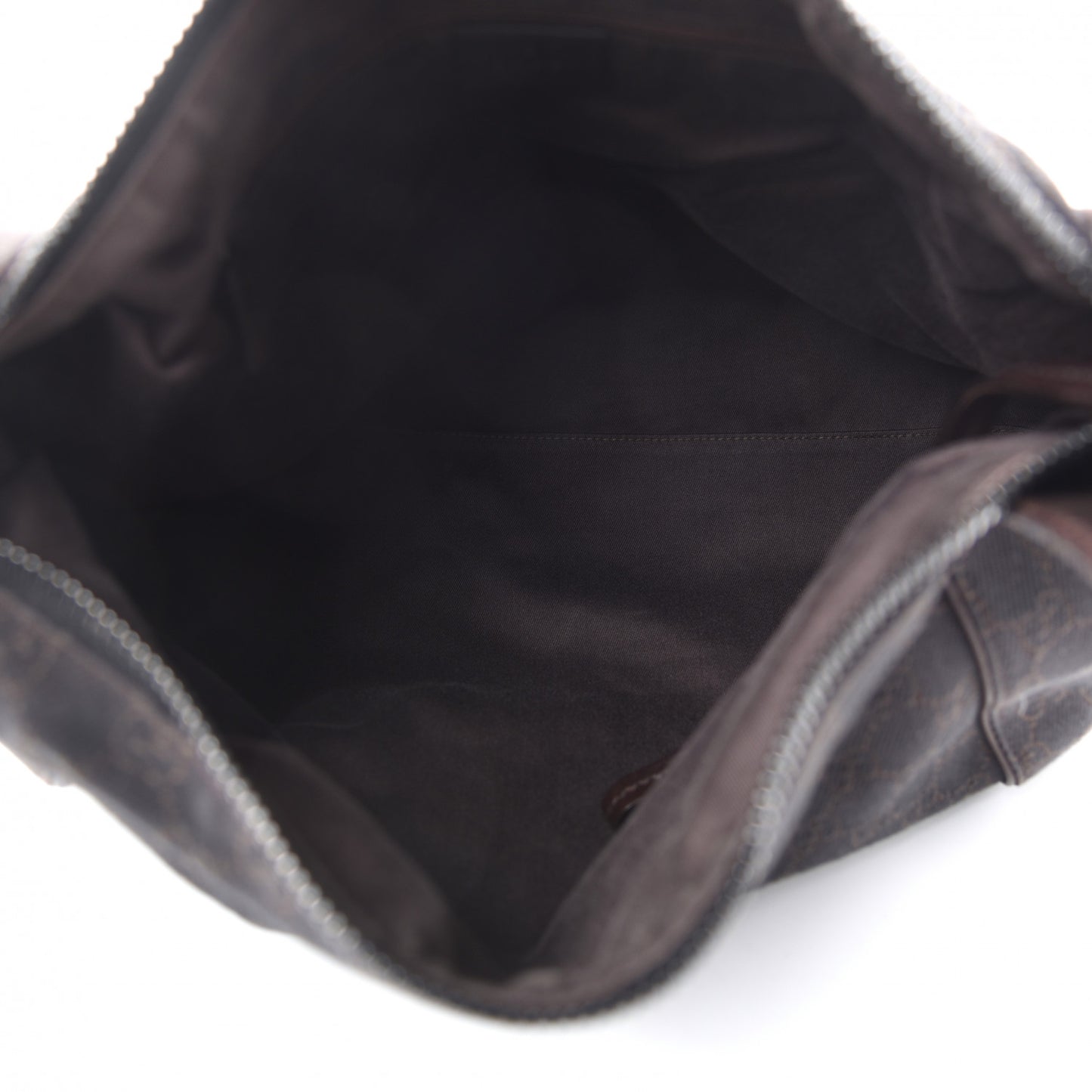 Canvas Monogram Shoulder Bag Brown