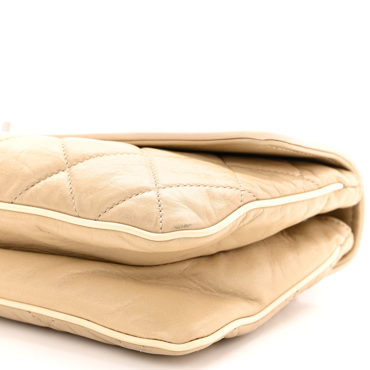 Chanel Lambskin East West Mademoiselle Flap Beige 10 of 10