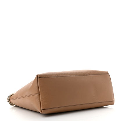 Gucci Pebbled Calfskin Medium Soho Chain Shoulder Bag Camelia 4 of 10