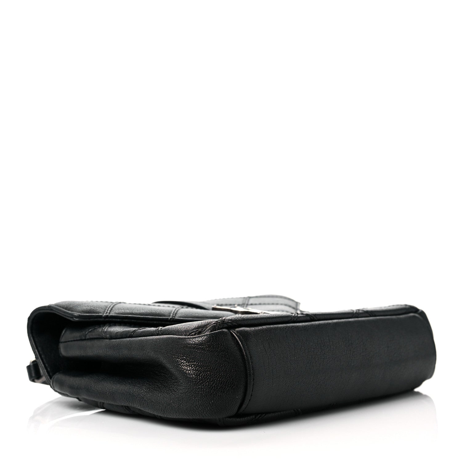 Saint Laurent Calfskin Matelasse Diamond Quilted Monogram Medium College Bag Black 4 of 13
